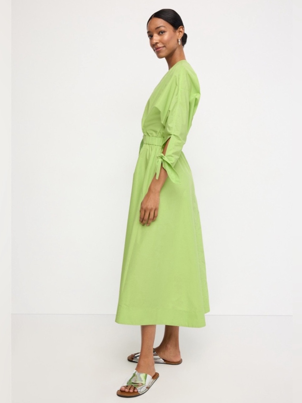 3.1 Phillip Lim Poplin V Neck Midi Dress, Size: 14 - Picture 4 of 13